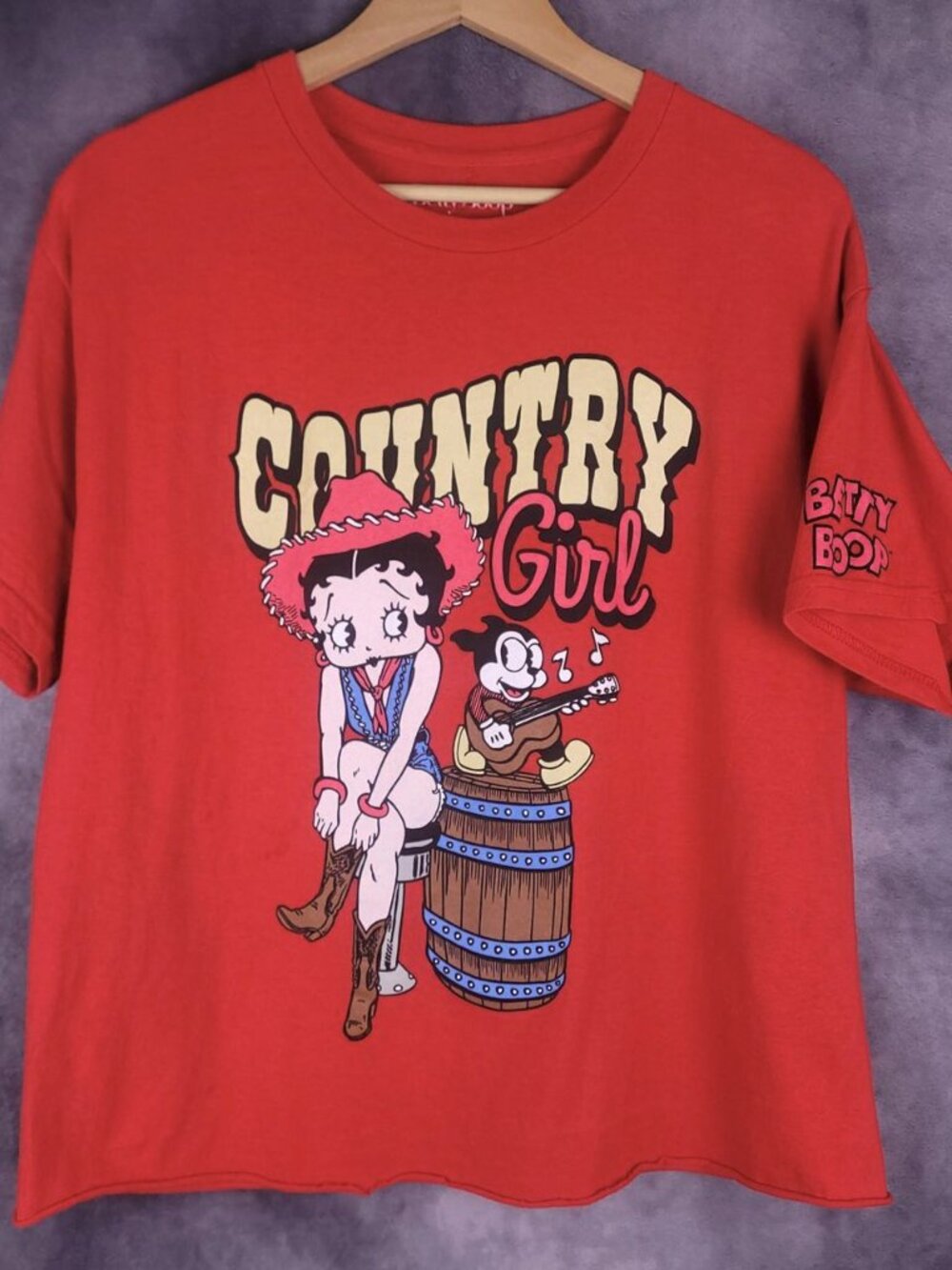 Betty Boop country girl cropped tee